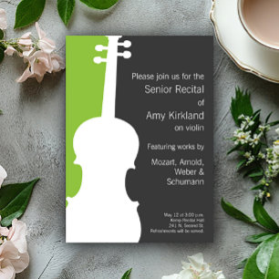 Modern inbjudan till Violin/Violas skäl - Grönt