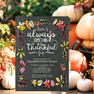 Modern inbjudning till Thanksgiving via kretskort  Inbjudningar