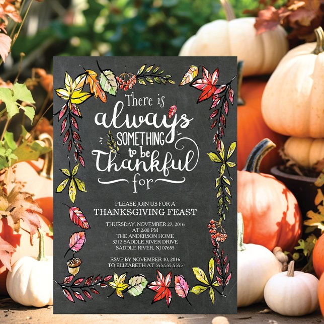 Modern inbjudning till Thanksgiving via kretskort  Inbjudningar (Skapare uppladdad)