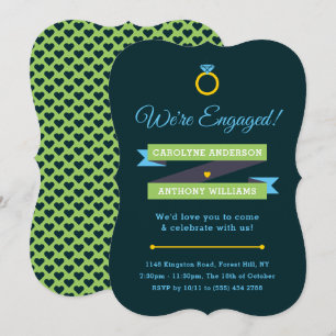 Modern inbjudningar till Förlovningsfest av visemi