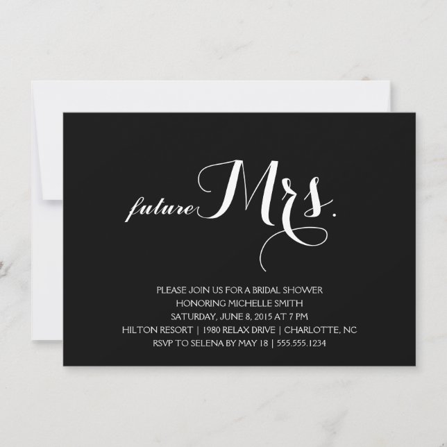 Modern inbjudningskort för möhippan (Framsida)