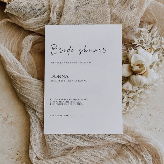 Modern Inbjudningskort för möhippan (Modern Bridal Shower Invitation)