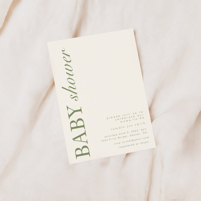 Modern inbjudningsmall för babyvisningsprogram inbjudningar (Skapare uppladdad)