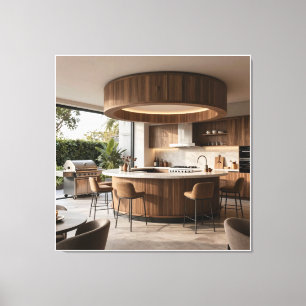 Modern Inbyggd Grill Lounge Canvastryck