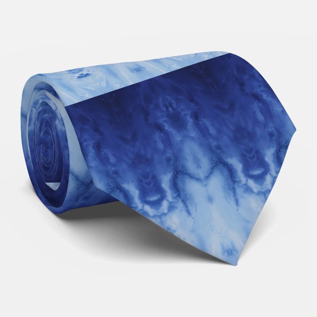 Modern Indigo Shibori Tie-Dye Gradientmönster Slips (Rullad)