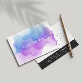 Modern Indigo Watercolor Flot | Intyg om gåva