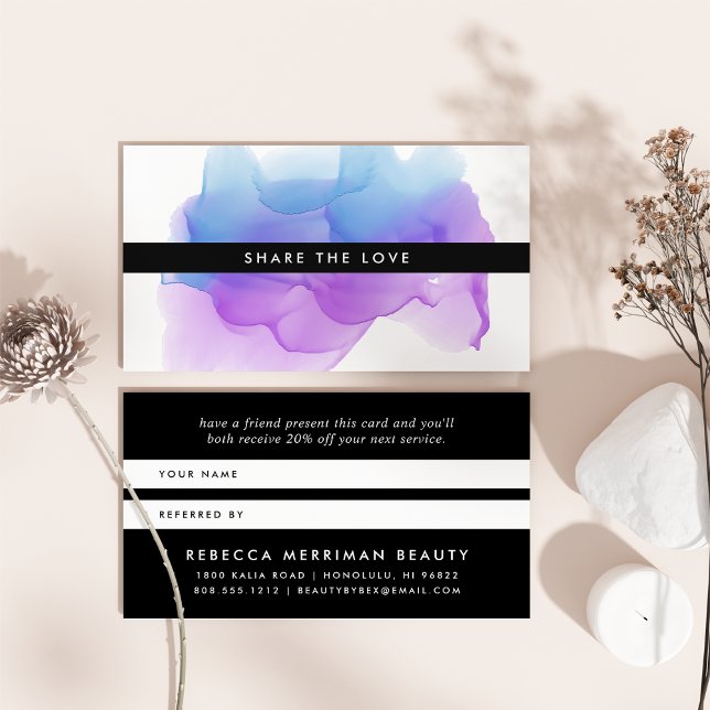 Modern Indigo Watercolor Flot | Rabattkort (Skapare uppladdad)