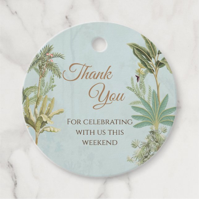 Modern indisk Pichwai Bröllop tackar er märkre Gåvor Etiketter (Framsida)