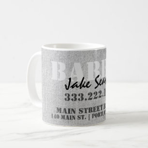 Modern Industrial Grått Barber Business Kaffemugg