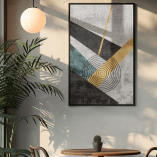 Modern industriell geometri Art 3 Poster