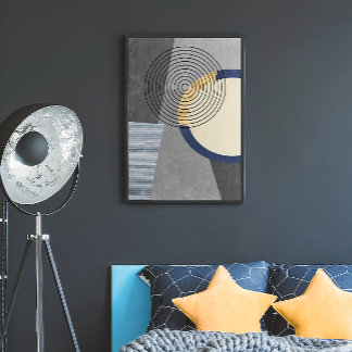 Modern industriell geometrisk konst poster