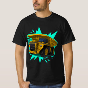 Modern Industriell Gruvbilar Streetwear T Shirt