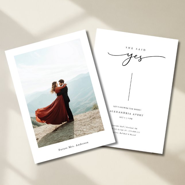 Modern Infoline Hon sa ja Möhippa Photo Inbjudningar (Skapare uppladdad)