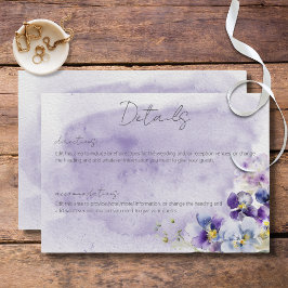 Modern information om Blommigt för lila och Gult Tilläggskort