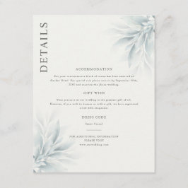 Modern information om elegant Foliage Tilläggskort