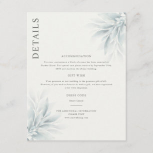Modern information om elegant Foliage Tilläggskort