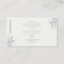 Modern information om elegant Foliage Tilläggskort