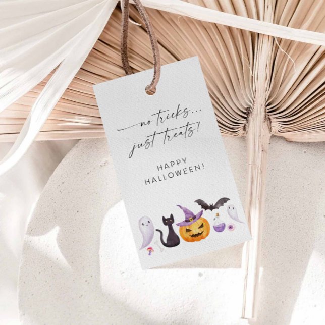 Modern inga trick bara behandlar Halloween Presentetikett (Skapare uppladdad)