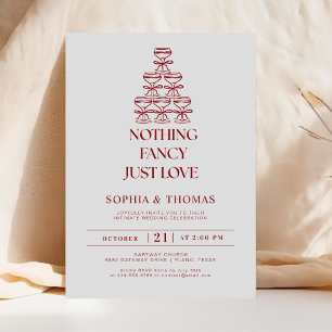 Modern ingenting Finare just Kärlek Elopement Inbjudningar