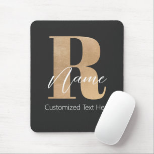 Modern Initial med Monogram och Namn Personlig Mon Musmatta