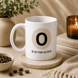 Modern Initial Mugg – “O är för [Namn]” Design