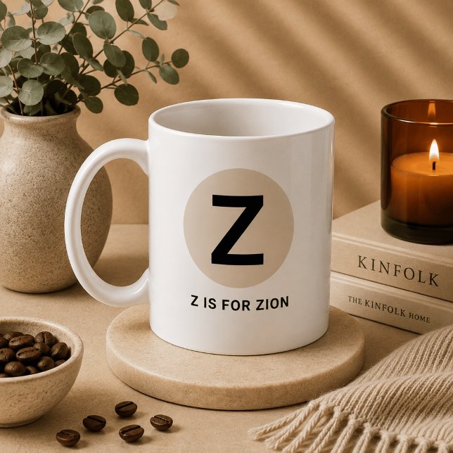 Modern Initial Mugg – “Z är för [Namn]” Design (Skapare uppladdad)