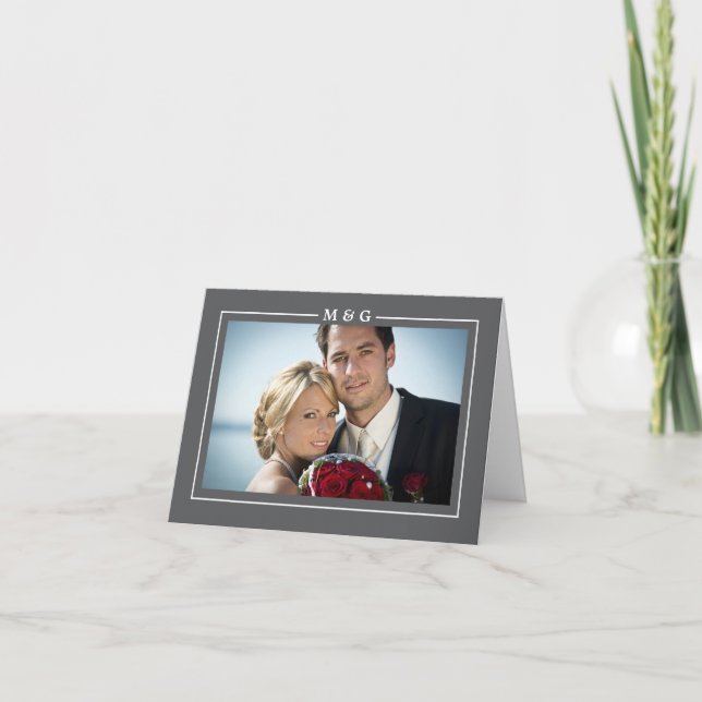 Modern Initial Tacksamhetskort Tack Kort (Framsida)