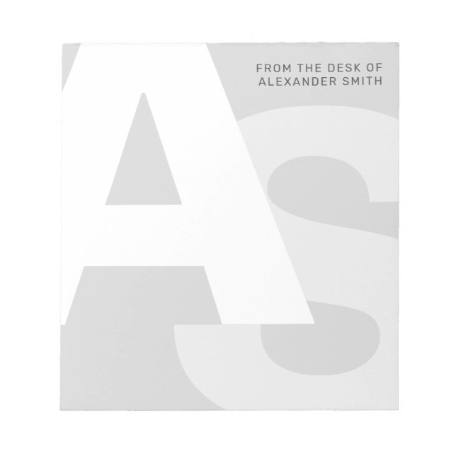 Modern Initialer från Anteckningsblockets skrivbor Anteckningsblock (Framsida)