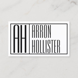 Modern Initialer & Namn Logotyp Visitkort