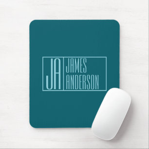 Modern Initialer och Namn Mörk - skalning och lj Musmatta