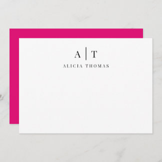 Modern Initialer Personlig Stationery Julkort