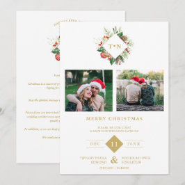 Modern Initials Floral Christmas Wreath 2 Photos Spara Datumet