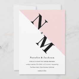 Modern inledande bröllopsinbjudan inbjudningar