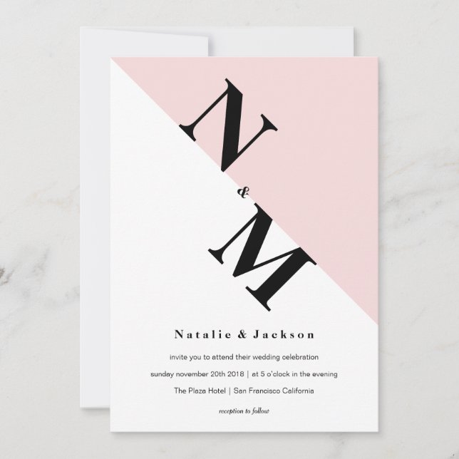 Modern inledande bröllopsinbjudan inbjudningar (Framsida)