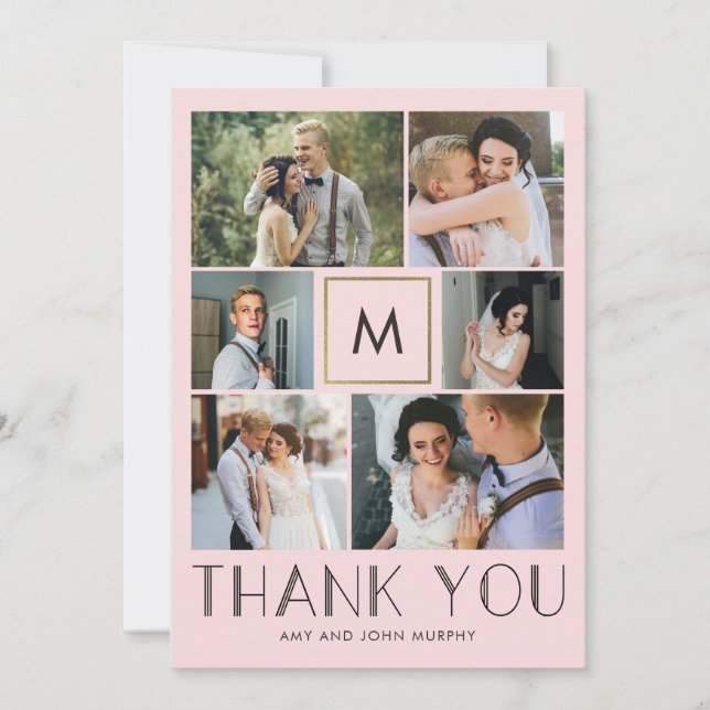 Modern inledande EDITABLE FÄRG Bröllop Tack Kort (Framsida)