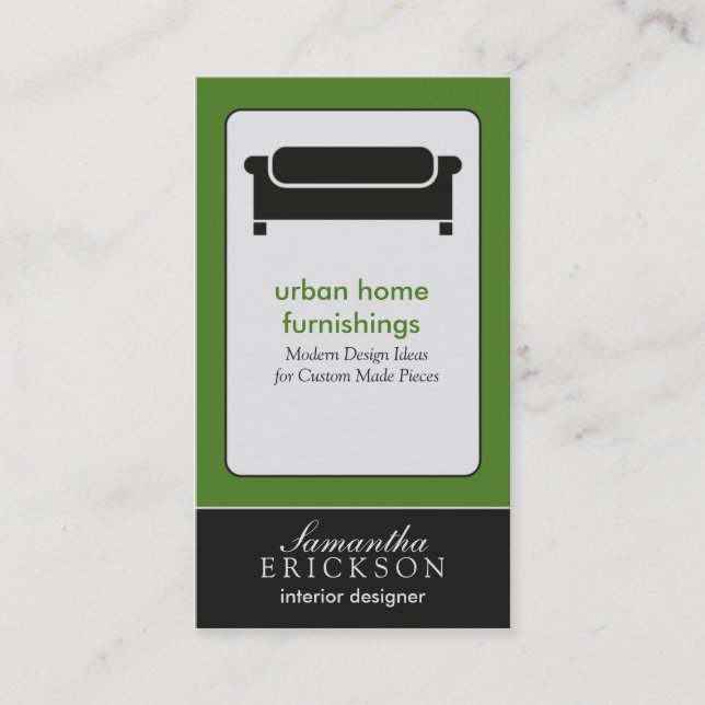 Modern Inredingsdesign/dekorator-Affärskort:7 Visitkort (Framsida)