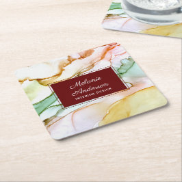 Modern Inredingsdesign för Rosa Pastel Underlägg Papper Kvadrat