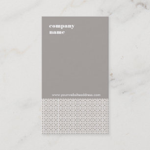 Modern Inredingsdesign Taupe Grått Mönster Visitkort