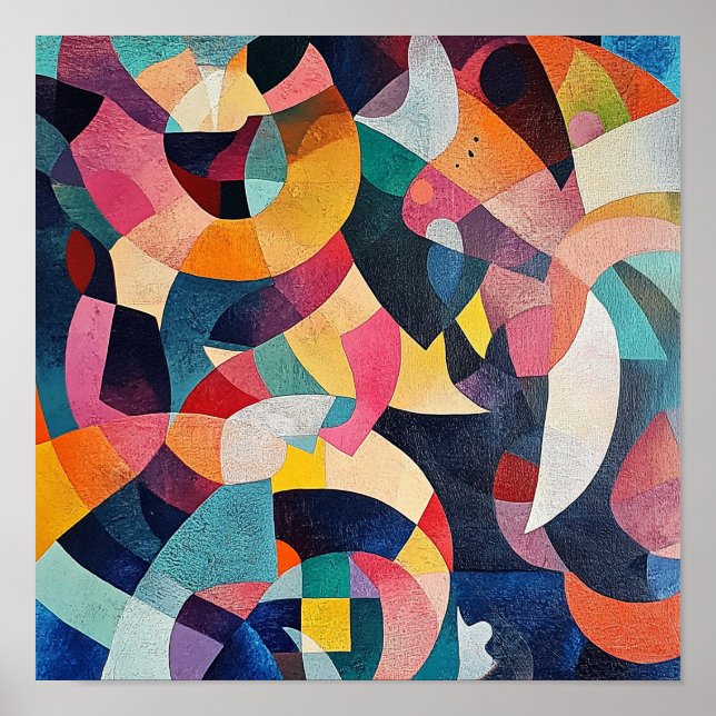 Modern inredning av matsal Midcentury Poster (Framsidan)
