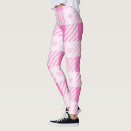Modern insamling av Rosa i kärlek Leggings