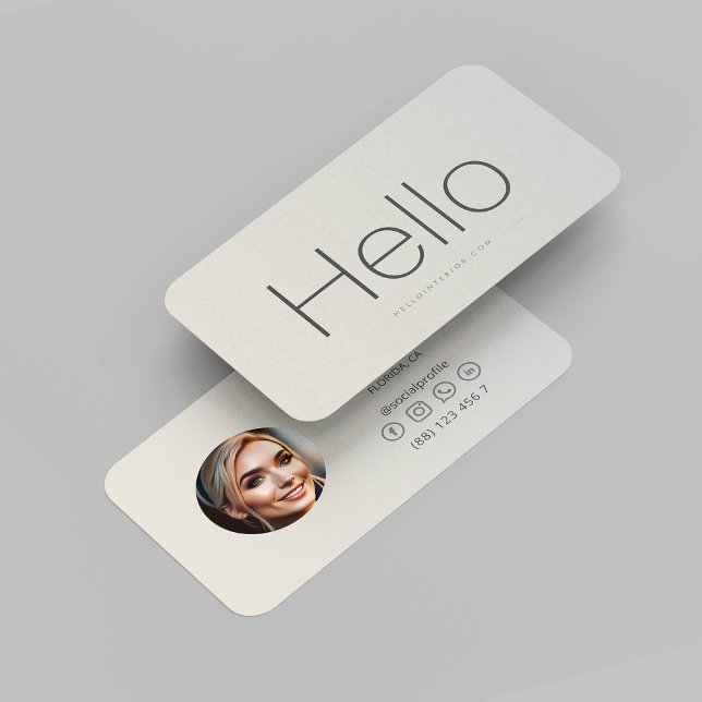 Modern Insida Designer Professionell Silver Photo Visitkort (Modern Interior Designer Silver Professional Business Card
)