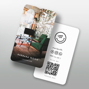 Modern Insida Designer Qr-kod Visitkort