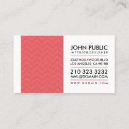 Modern Insida Designer Red Chevron Mönster Visitkort