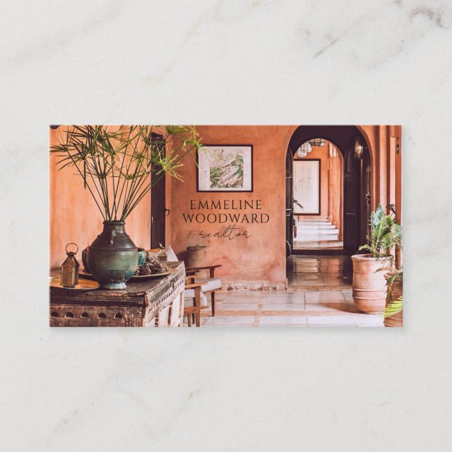 Modern Insida Realtor Real Gods Visitkort (Framsida)