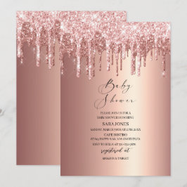 Modern inskjutning av Ro Guld-babyskor Inbjudningar