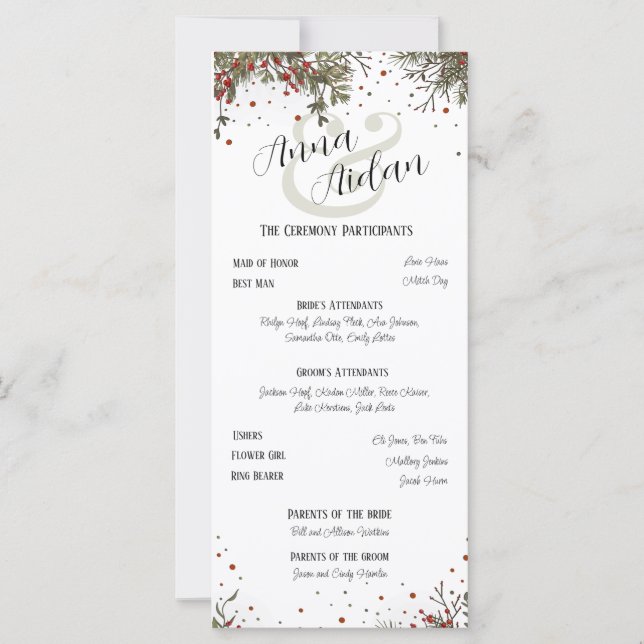 Modern inspiration för Eleganten Winter Wedand (Framsida)