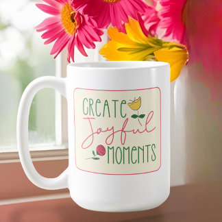 Modern inspirationerande Blommigt Mugg