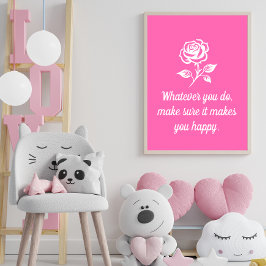 Modern inspirationsoffert för Shock rosa och Ro Poster