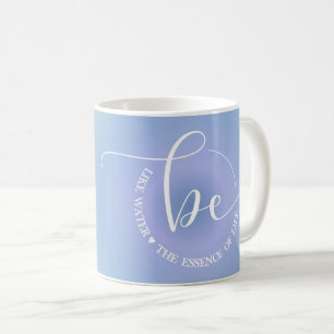 Modern Inspirerande Citat Blå Var Vatten Kaffemöbe Kaffemugg