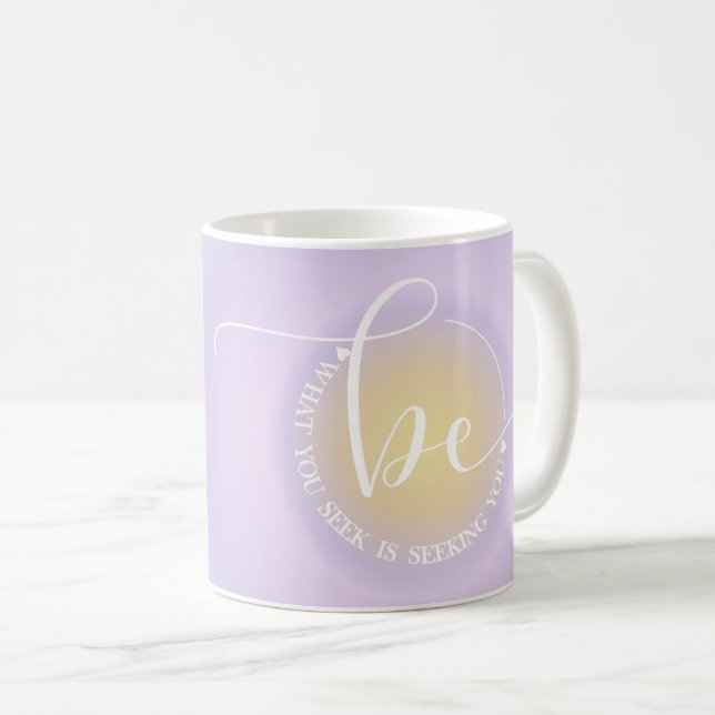Modern inspirerande citat Lavender söker Kaffemugg (Framsida höger)